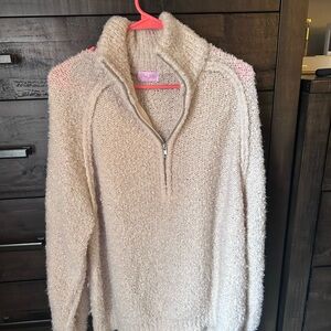 Pink Lily Cream Knit Sweater